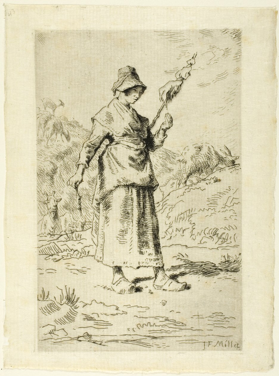 La hilandera de Jean Francois Millet