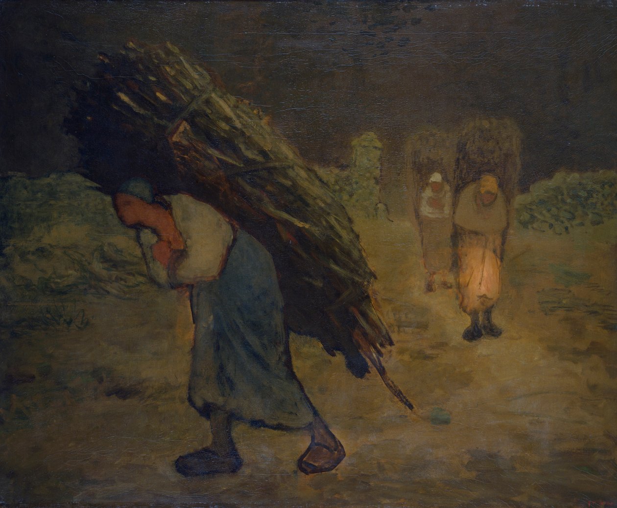 Invierno - Los recolectores de leña de Jean Francois Millet