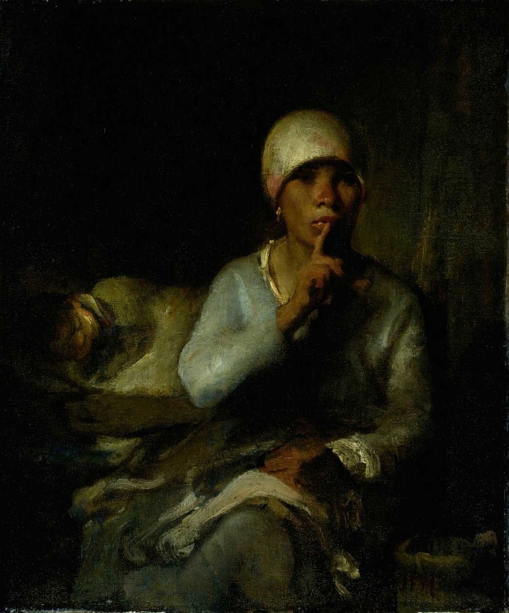 Mujer y niño en silencio de Jean Francois Millet