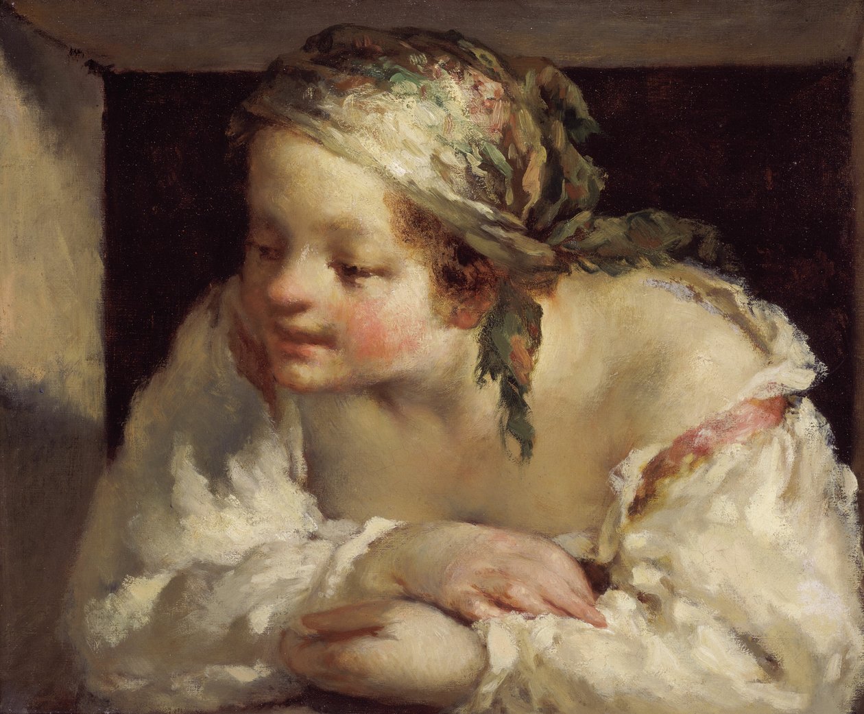 Joven mujer de Jean Francois Millet