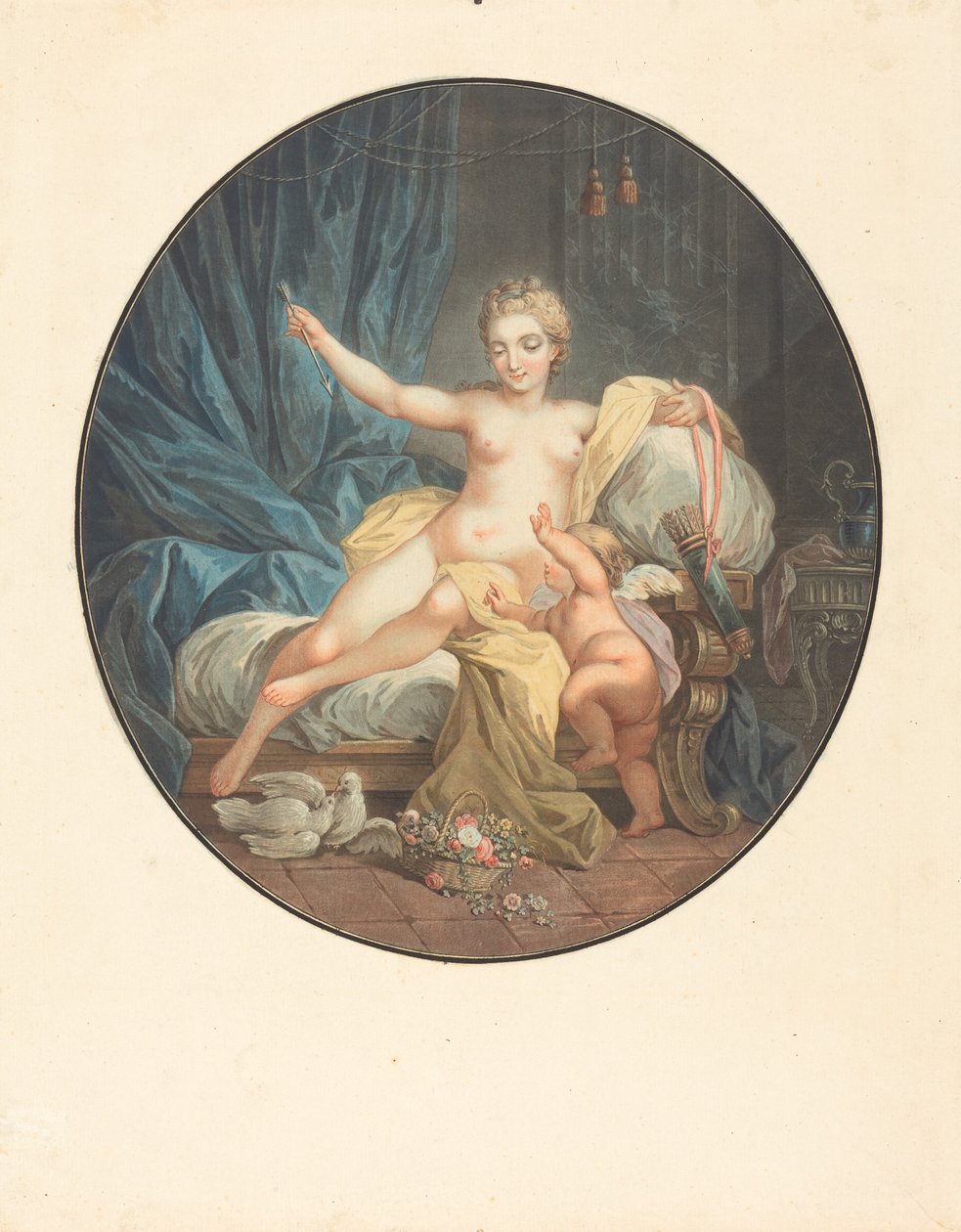 Venus desarmando al amor de Jean François Janinet after Jacques Charlier