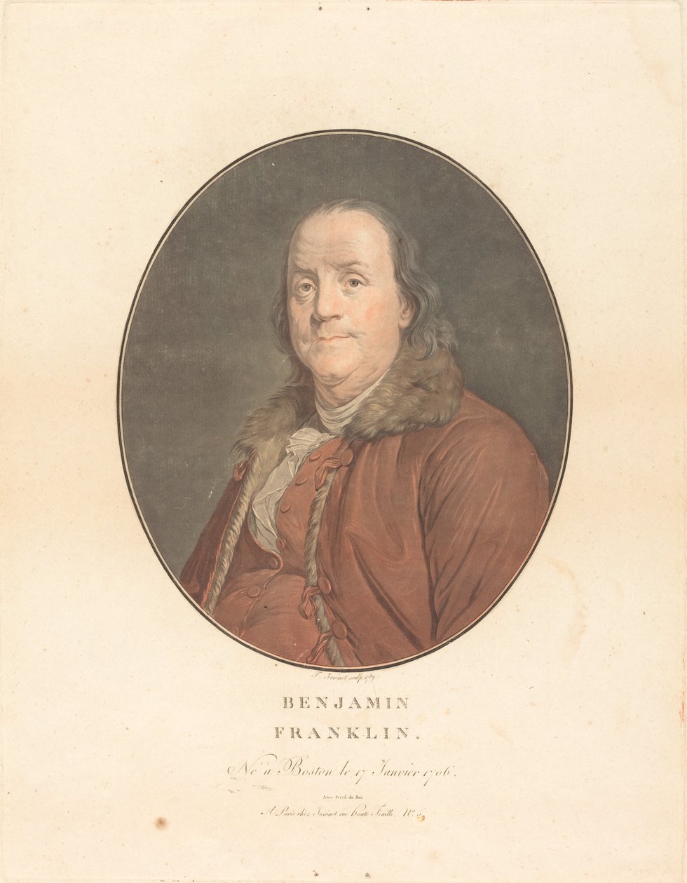 Benjamin Franklin de Jean François Janinet and Joseph Siffred Duplessis