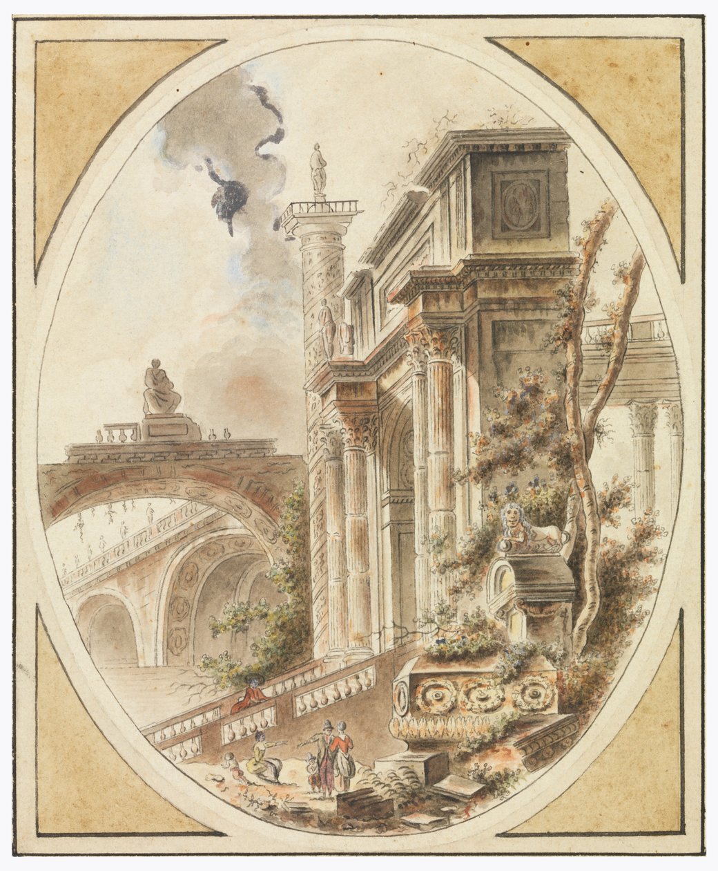 Fantasía de una Ruina Arquitectónica de Jean Henry Alexandre Pernet