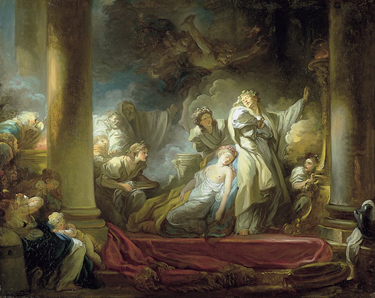 El sacrificio de Caliroe de Jean Honore Fragonard