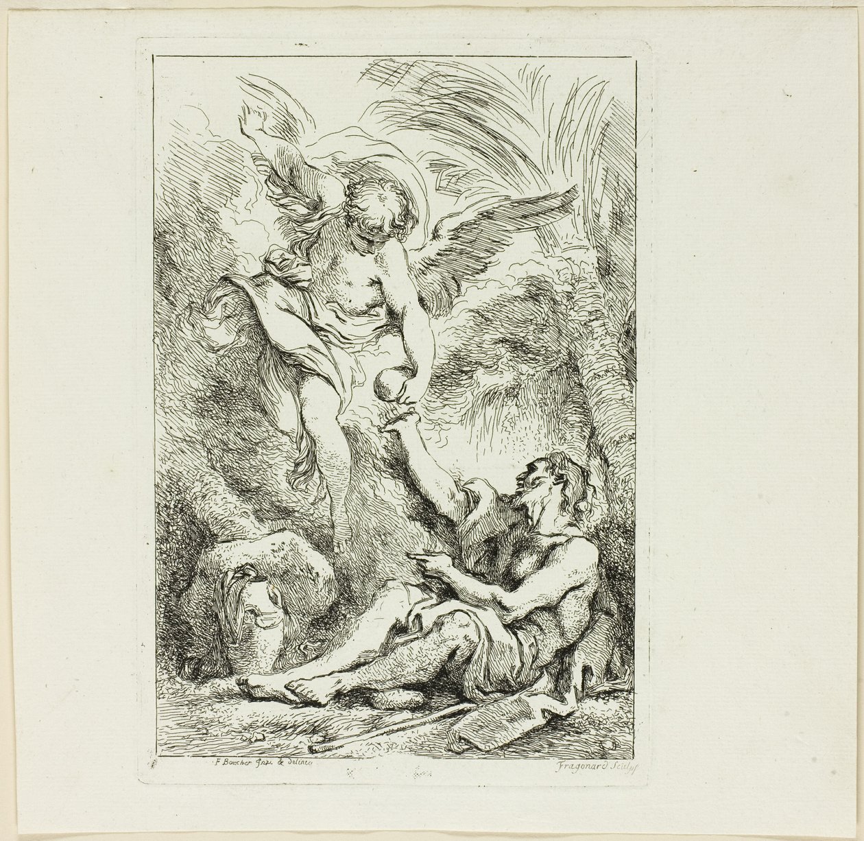 Santo ermitaño en el desierto de Jean Honore Fragonard