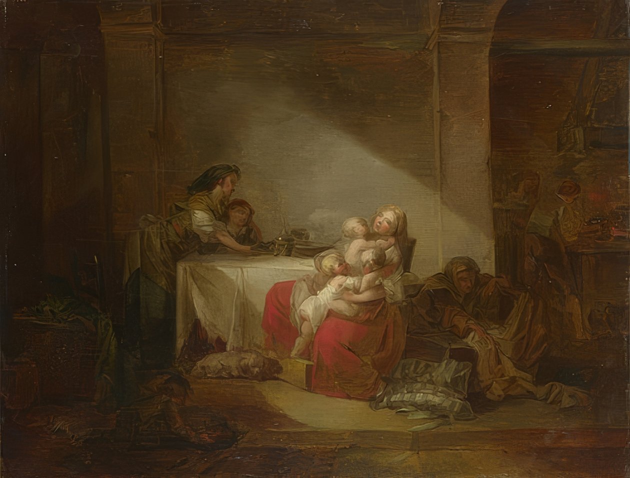Interior, la madre feliz de Jean Honore Fragonard