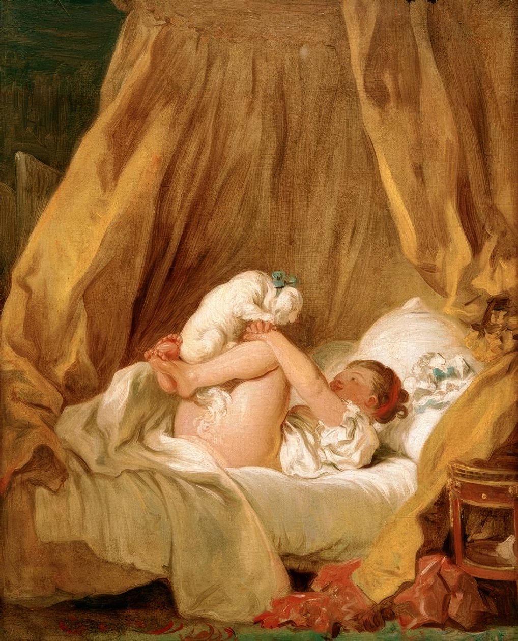 Niña con perro de Jean Honore Fragonard