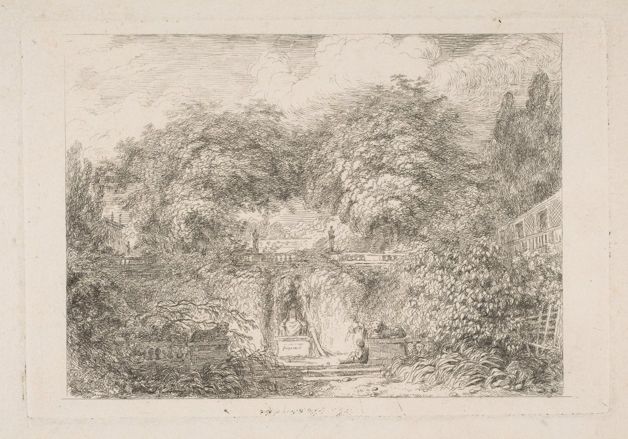 El pequeño parque, ca. 1763 de Jean Honore Fragonard