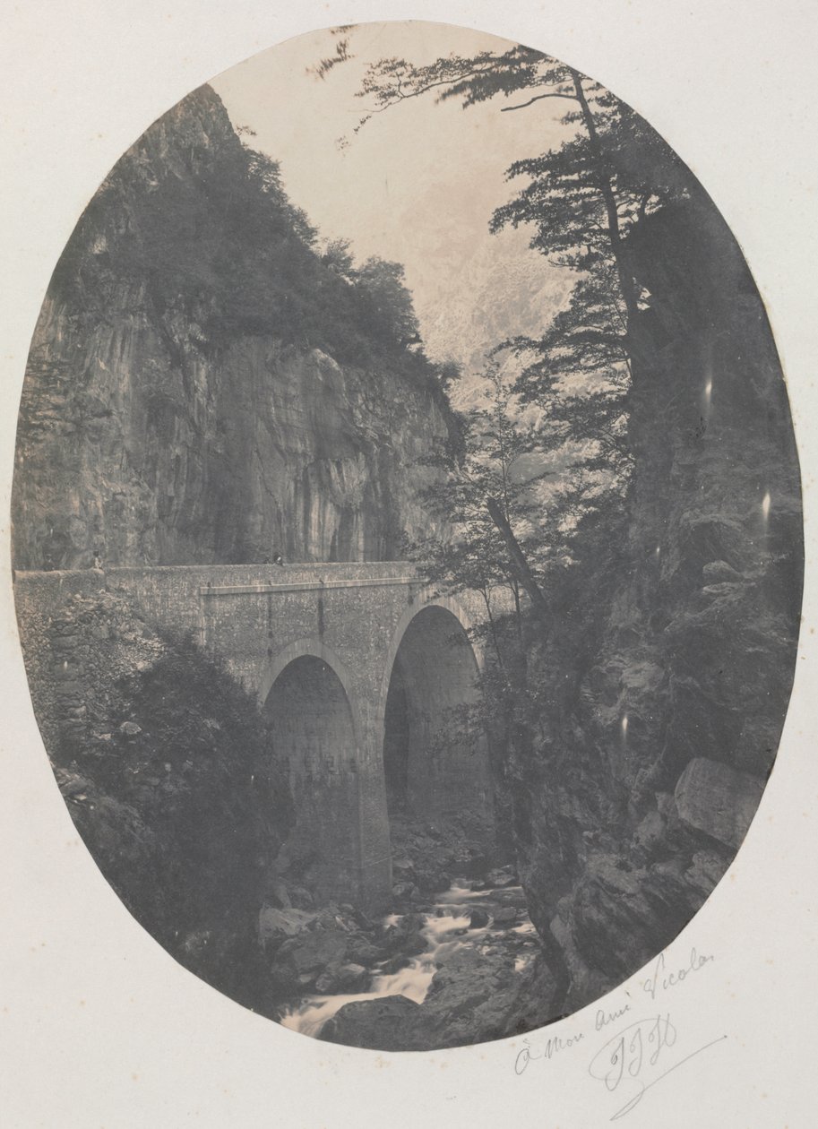 Gorge at Eaux Chaudes, Pyrenees de Jean Jacques Heilmann