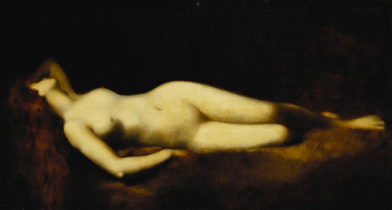 Un desnudo reclinado de Jean Jacques Henner