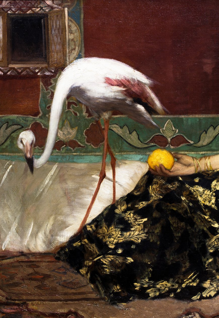El flamenco rosa (detalle) de Jean Joseph Benjamin Constant
