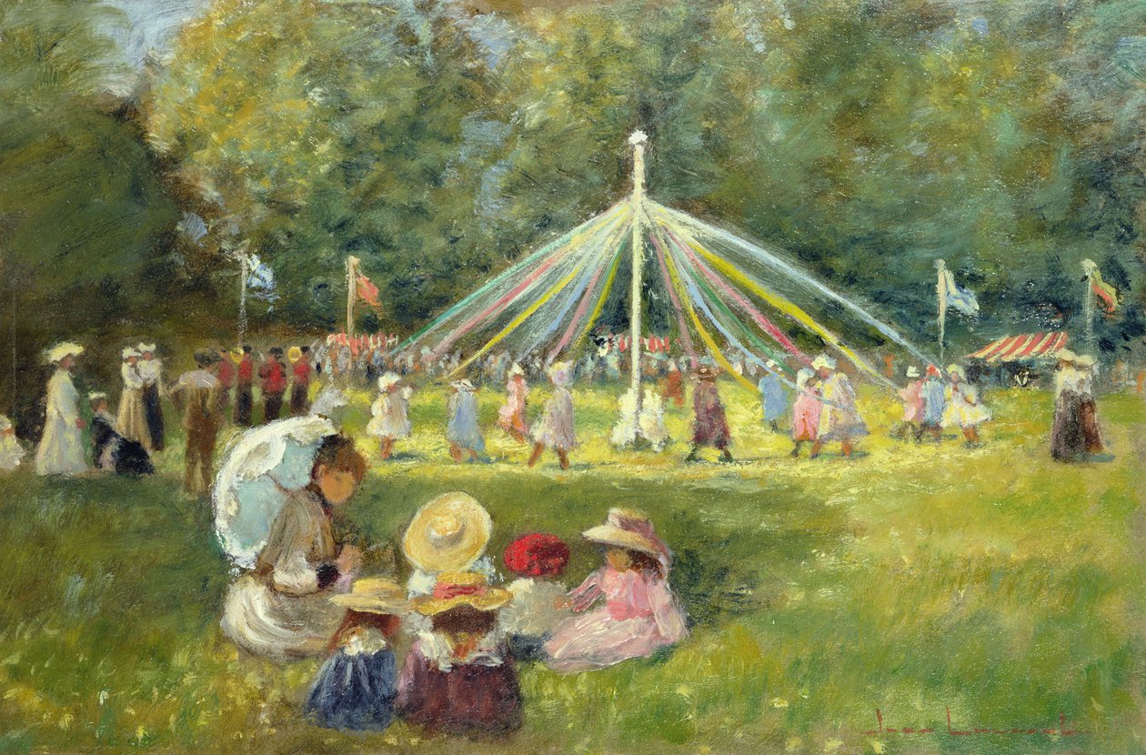 En la fiesta (óleo sobre lienzo) de Jean Laurent