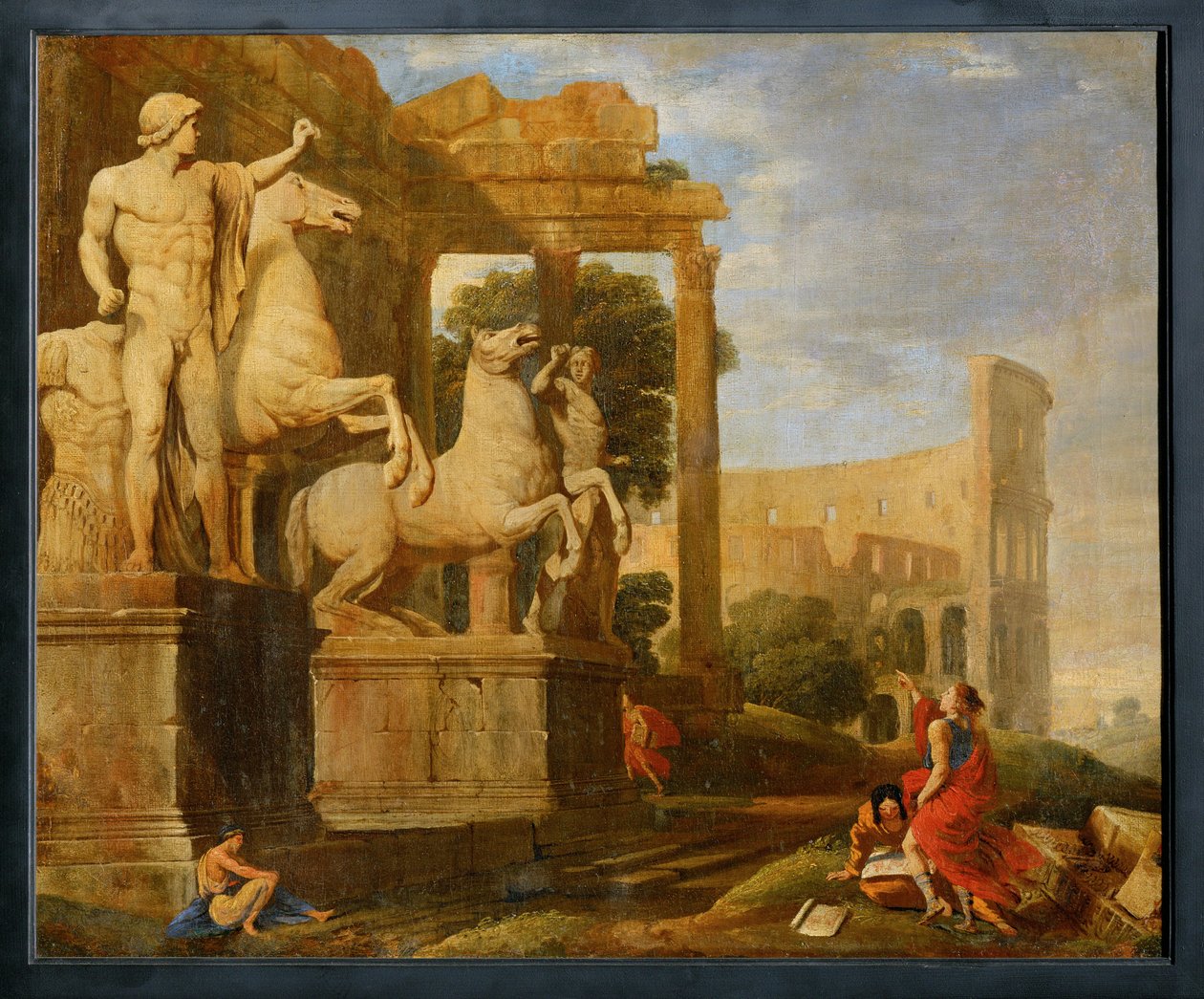 Paisaje con los Dioscuros ... (pintura sobre lienzo) de Jean Lemaire