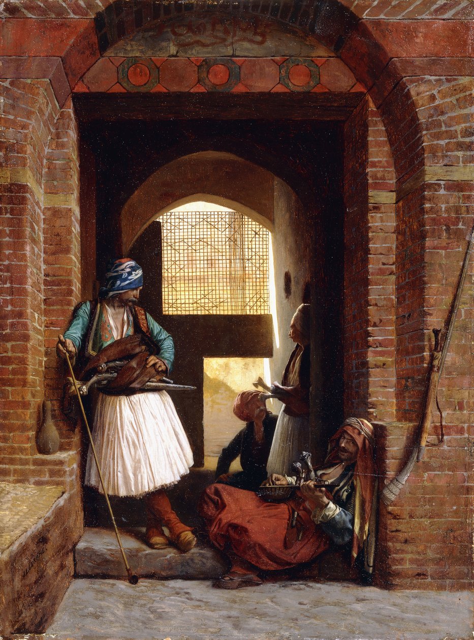 Guardias Arnaut en El Cairo, 1861 de Jean Leon Gerome