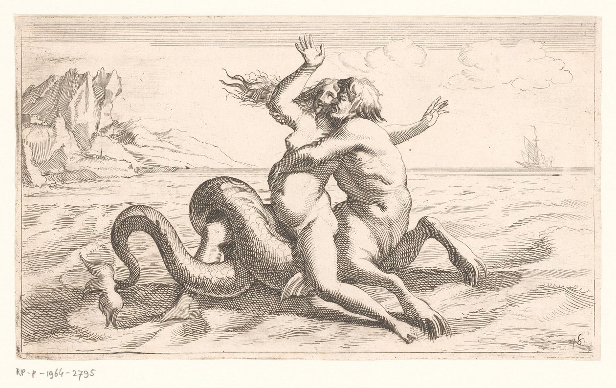 Tritón secuestra a una mujer de Jean Lepautre (attributed to)