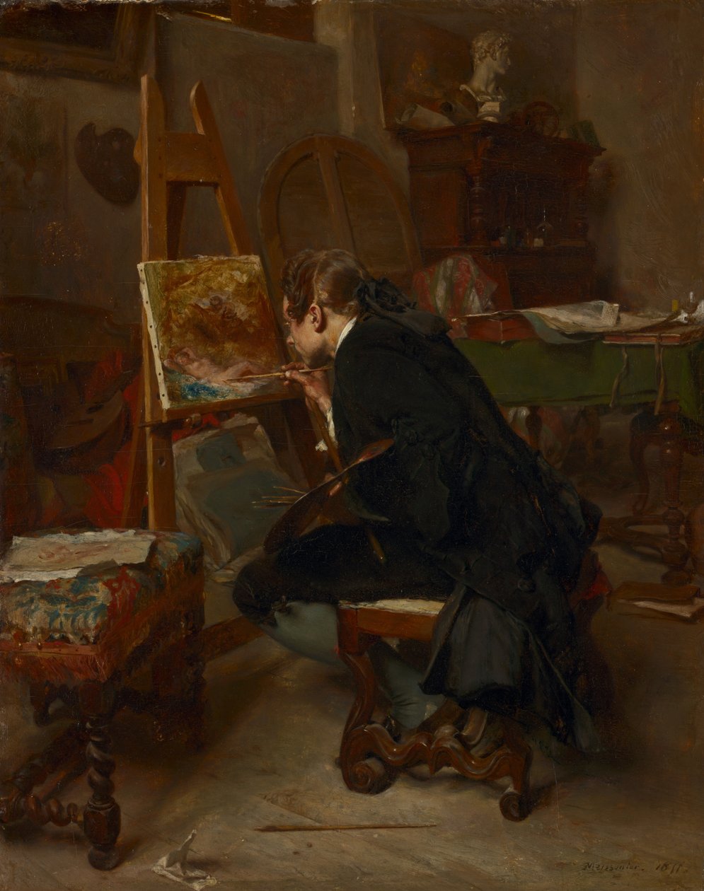 Un pintor, 1855 de Jean Louis Ernest Meissonier
