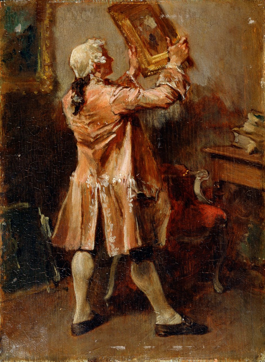 Un amante de la pintura, siglo XIX de Jean Louis Ernest Meissonier