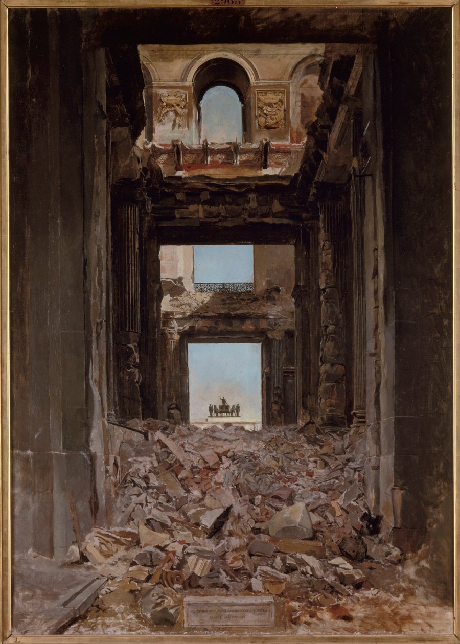 Francés: Ruines des Tuileries de Jean Louis Ernest Meissonier