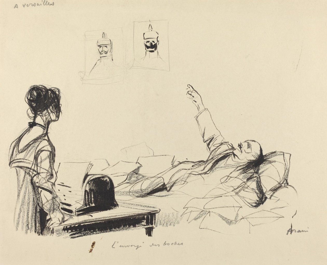 En Versalles. El enviado de los boches de Jean Louis Forain