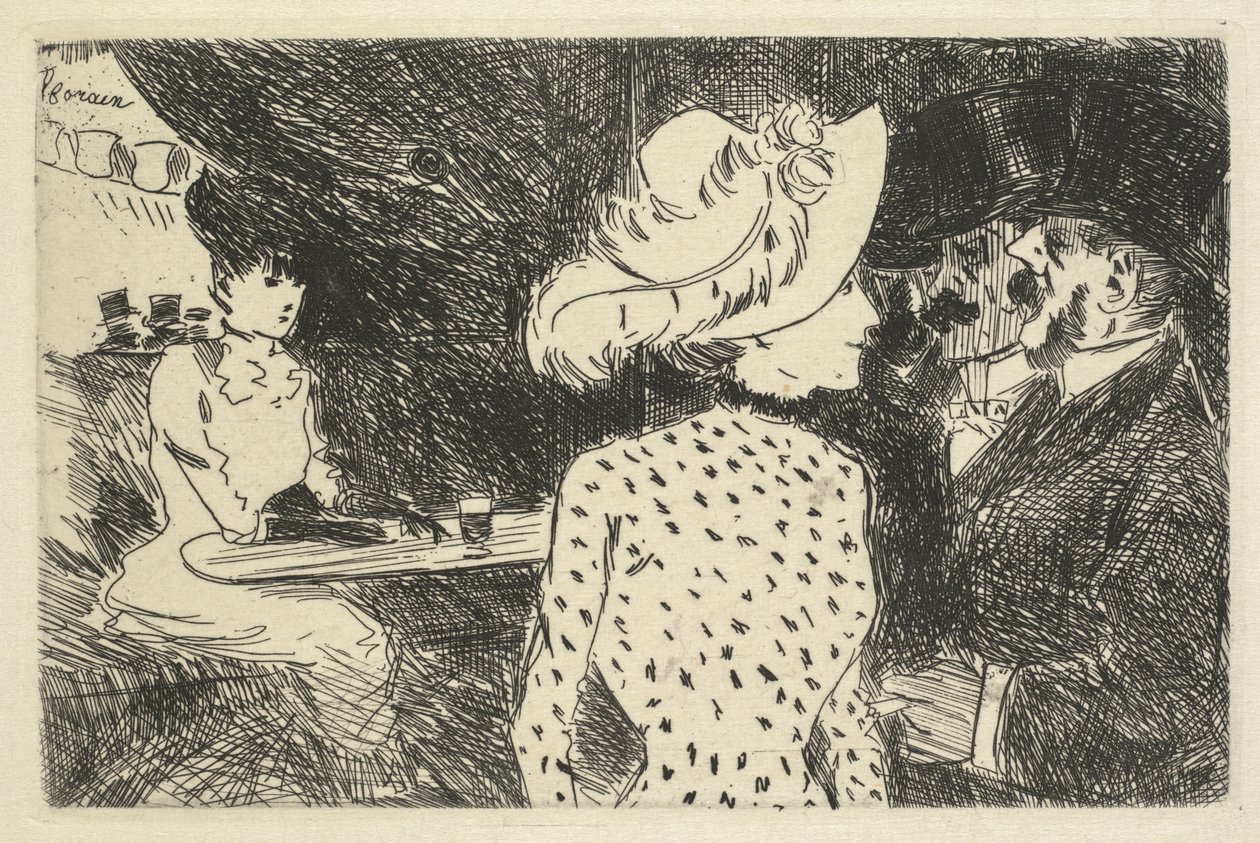 Escena de café descriptiva, 1880-1886 de Jean Louis Forain