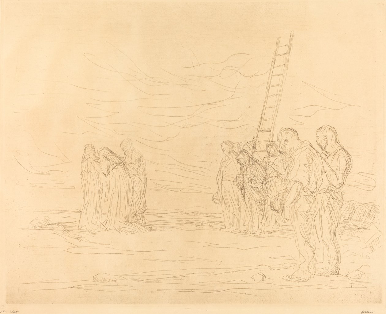 Calvario (primera placa) de Jean Louis Forain