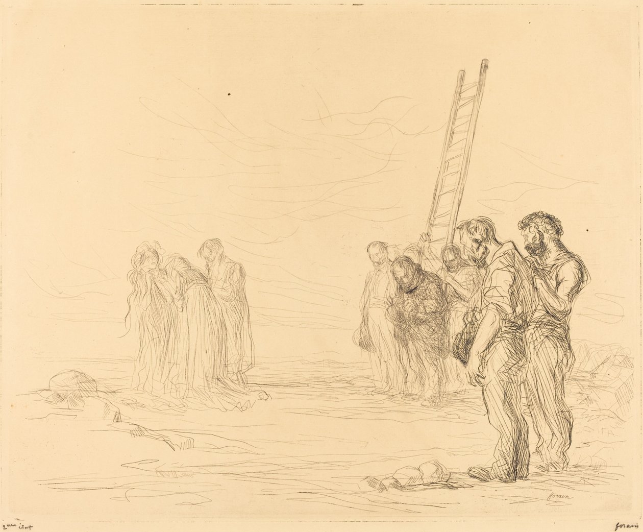 Calvario (primera placa) de Jean Louis Forain