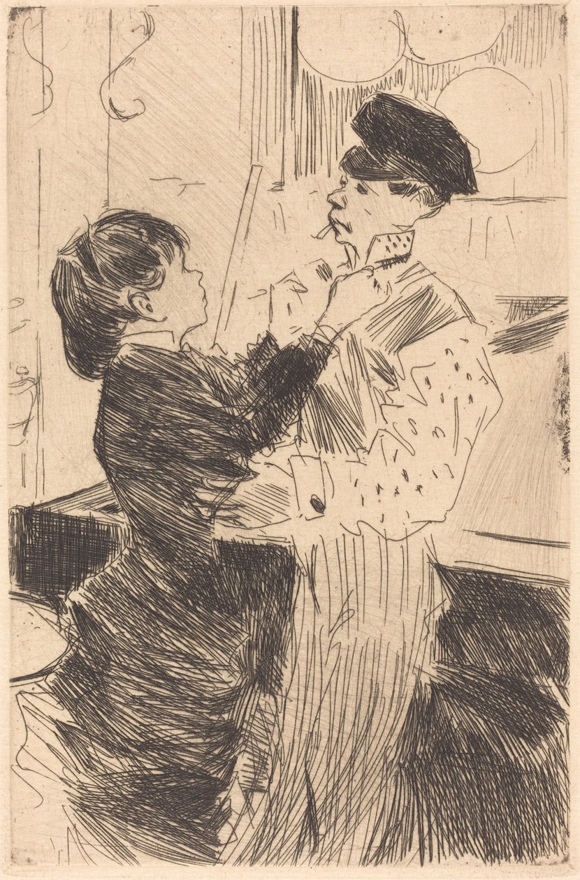 Atando la Corbata de Jean Louis Forain