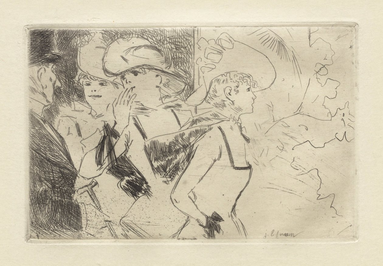 El Folies-Bergère, c. 1880-86 (aguafuerte) de Jean Louis Forain