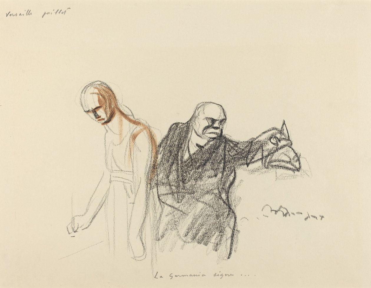 Versalles julio. La Germania firma... de Jean Louis Forain