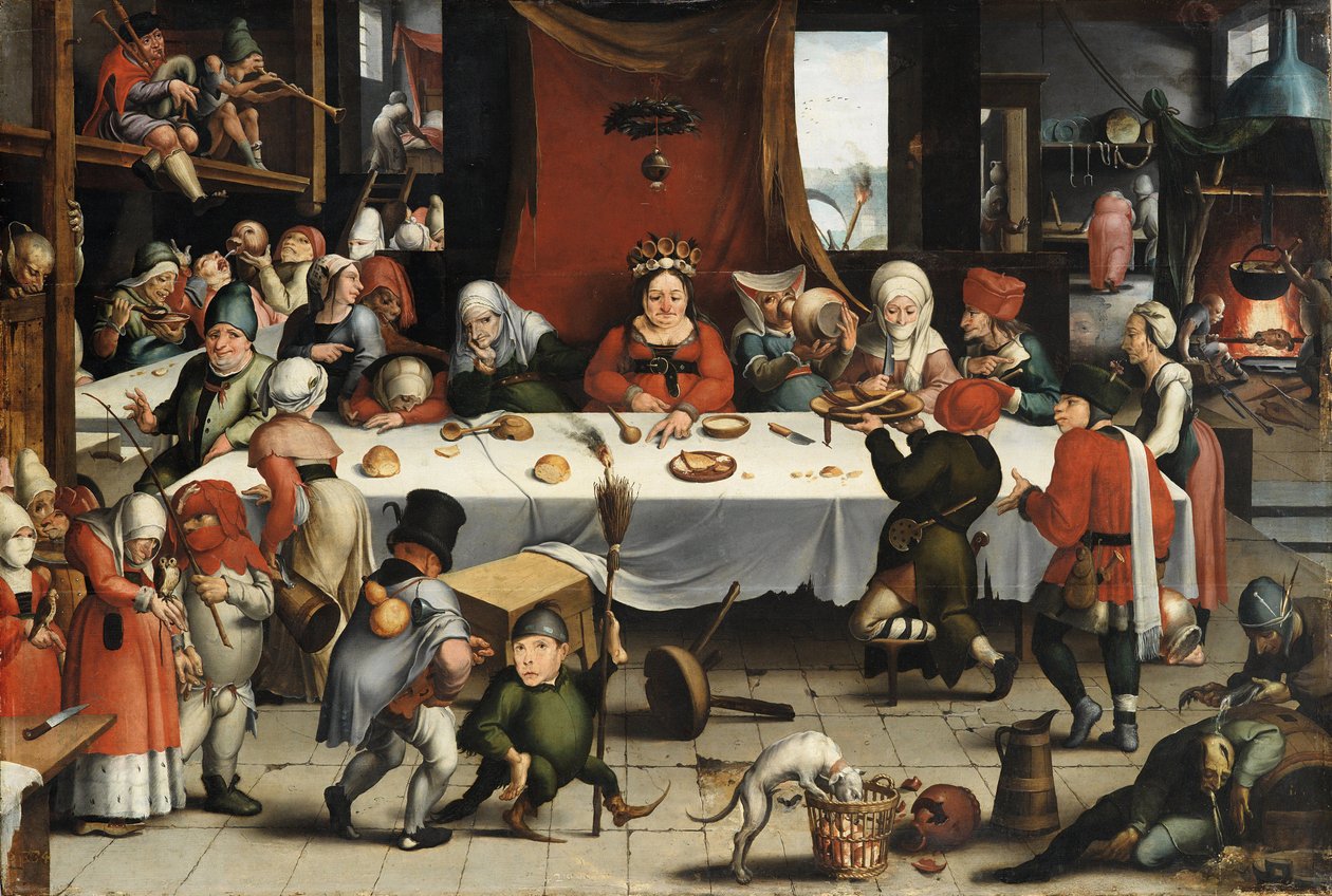 Banquete Burlesco, c.1550 de Jean Mandyn