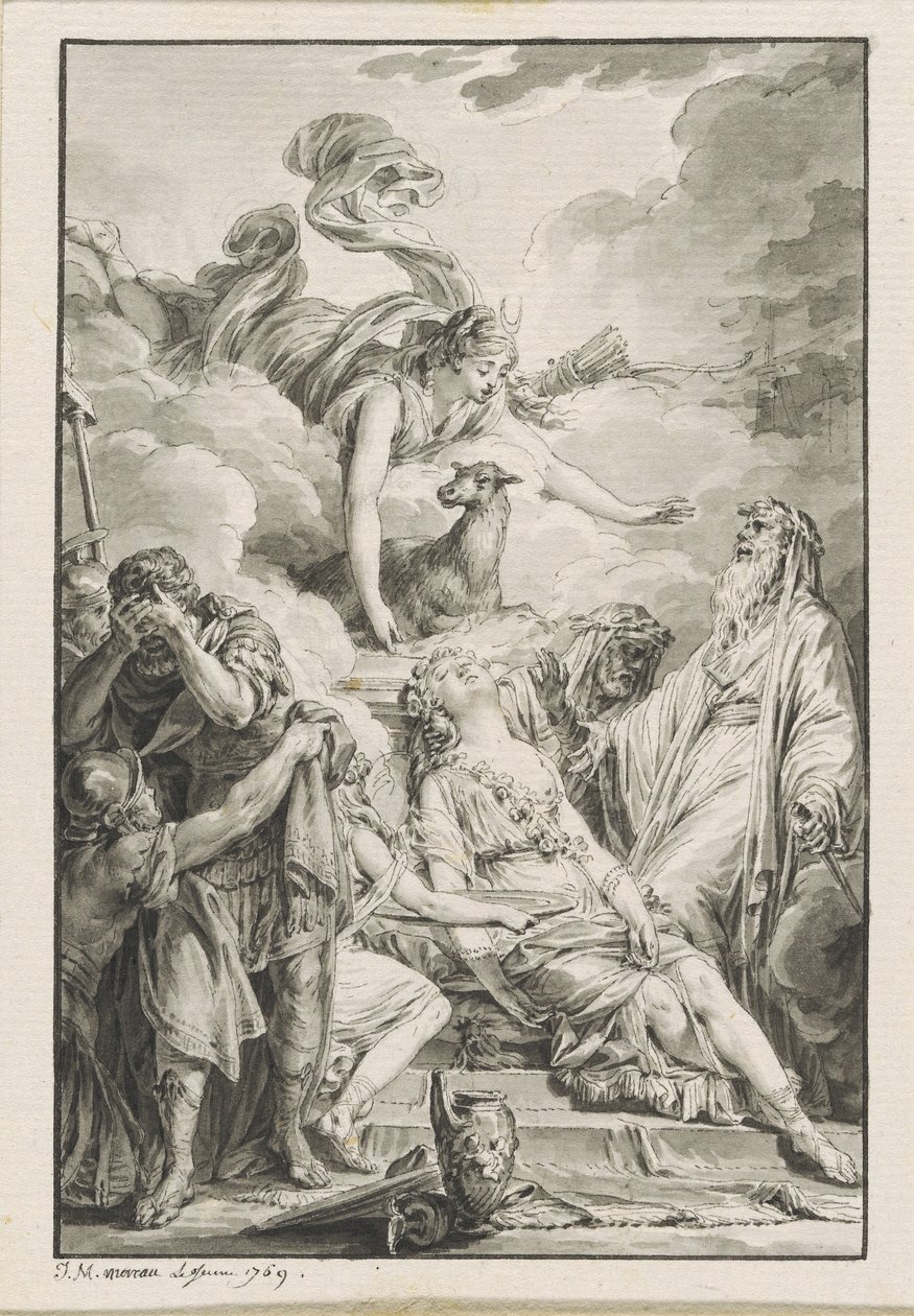 El Sacrificio de Ifigenia de Jean Michel Moreau