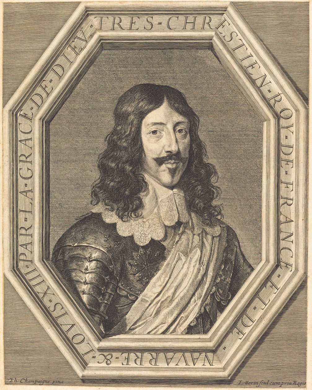 Luis XIII de Jean Morin after Philippe de Champaigne