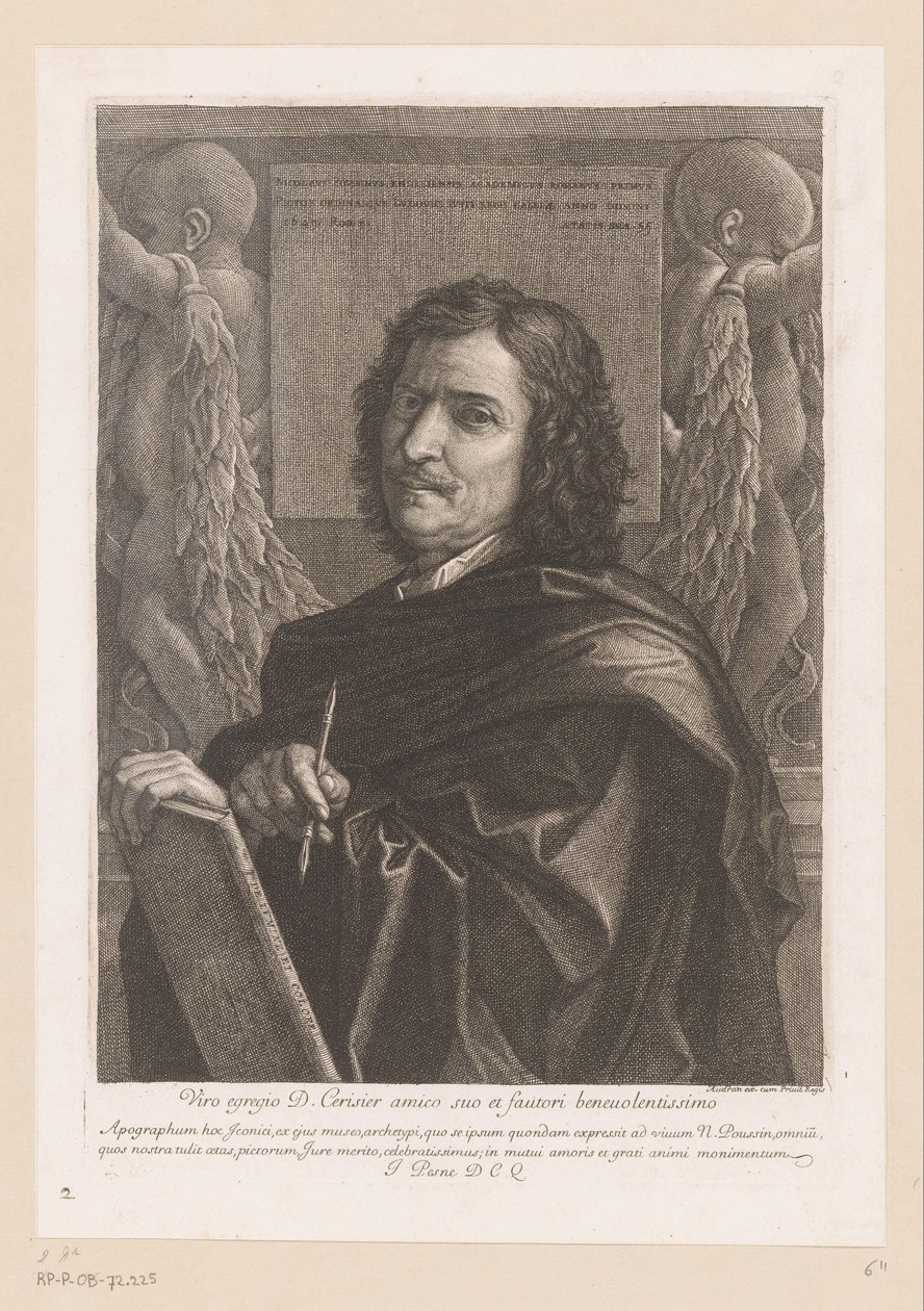 Retrato de Nicolás Poussin de Jean Pesne