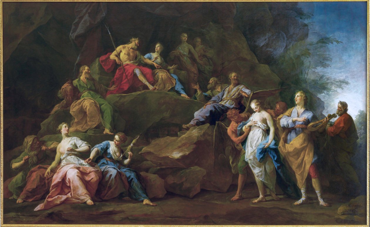 Orfeo descendió al Inframundo para pedir por Eurídice ... de Jean Restout