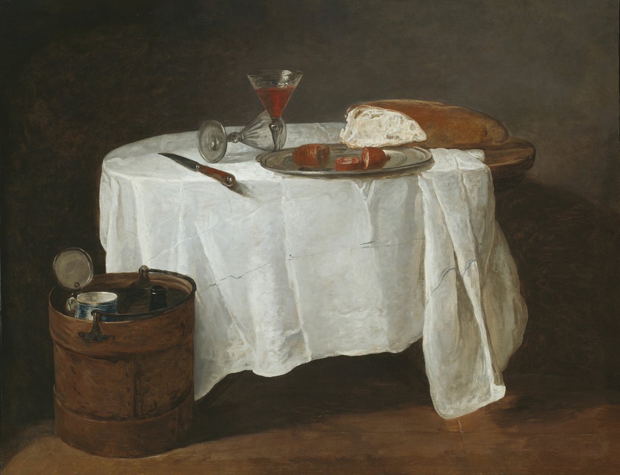 El Mantel Blanco de Jean Baptiste Simeon Chardin