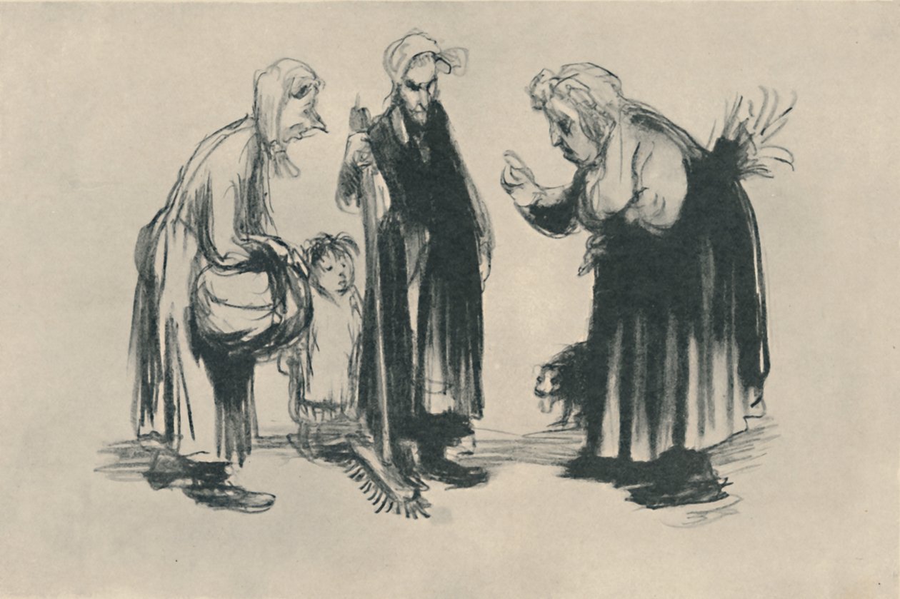 Le Roman Chez La Portière, 1919 de Jean Veber