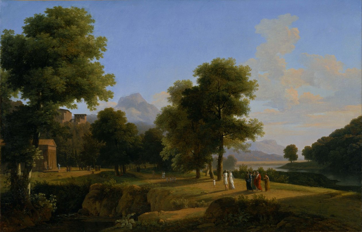 Paisaje griego. de Jean Victor Bertin