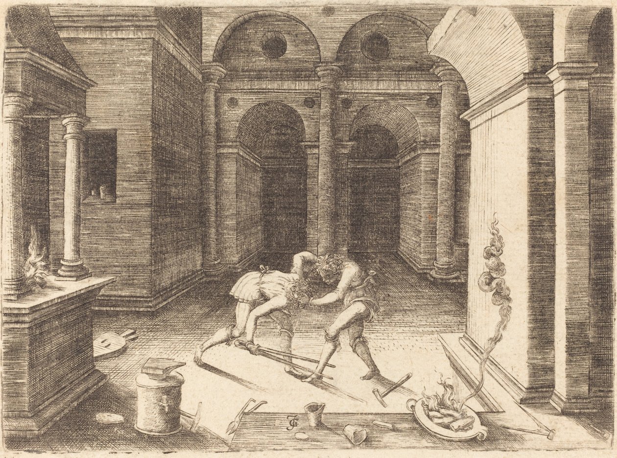 Dos Aprendices Peleando de Jean de Gourmont I