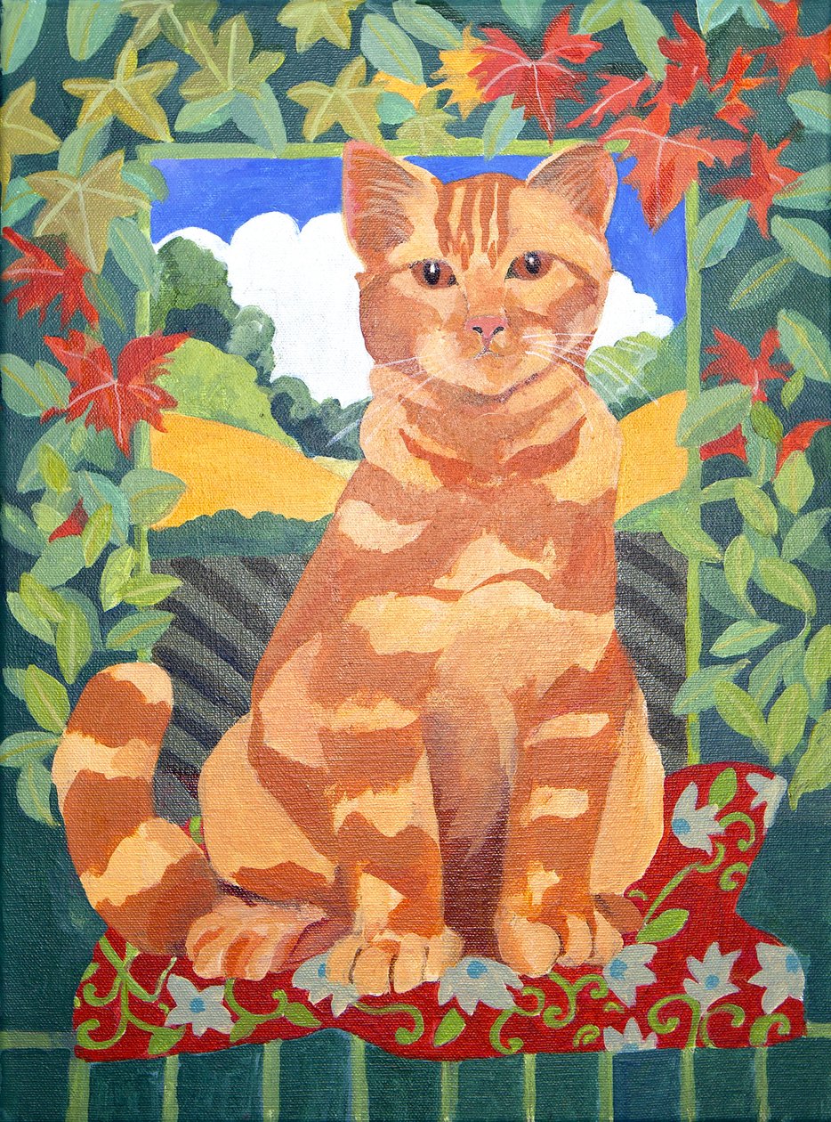 Gato, 2014 (acrílico sobre lienzo) de Jennifer Abbott