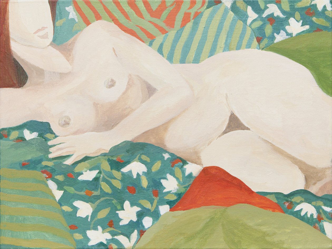 Desnudo recostado (acrílico) de Jennifer Abbott