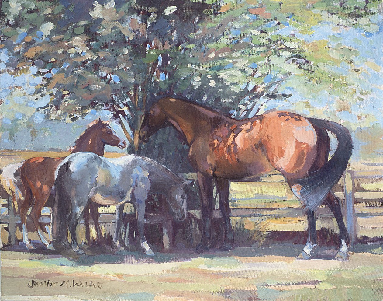 Caballos - Moscas de verano, 1990 de Jennifer Wright