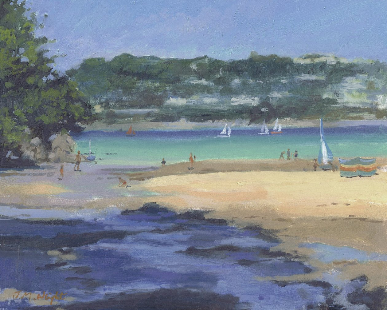 Salcombe Millbay Morning (óleo sobre lienzo) de Jennifer Wright