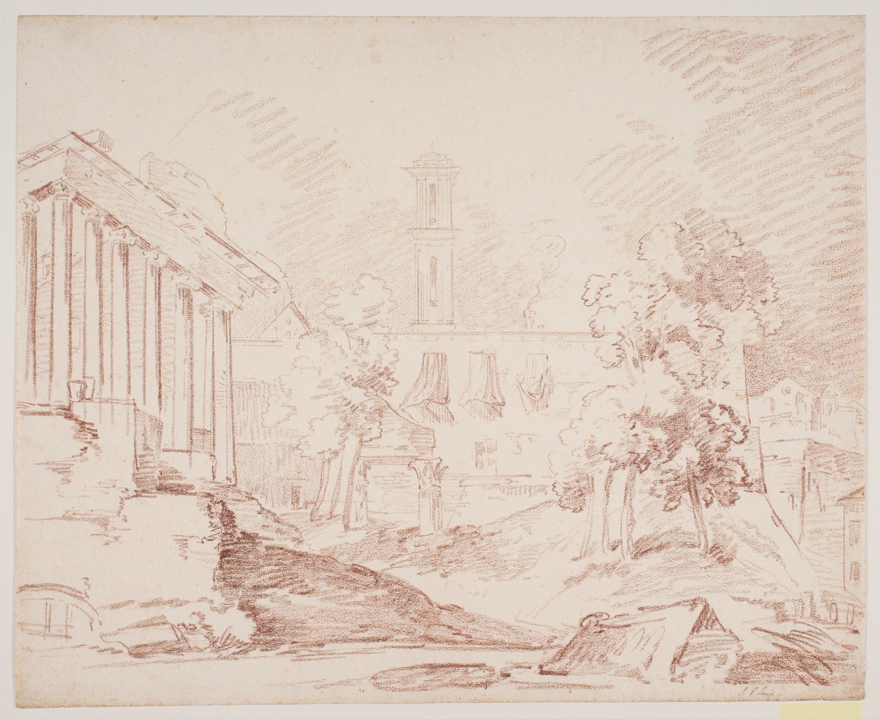Prospecto italiano con templo e iglesia de Jens Petersen Lund