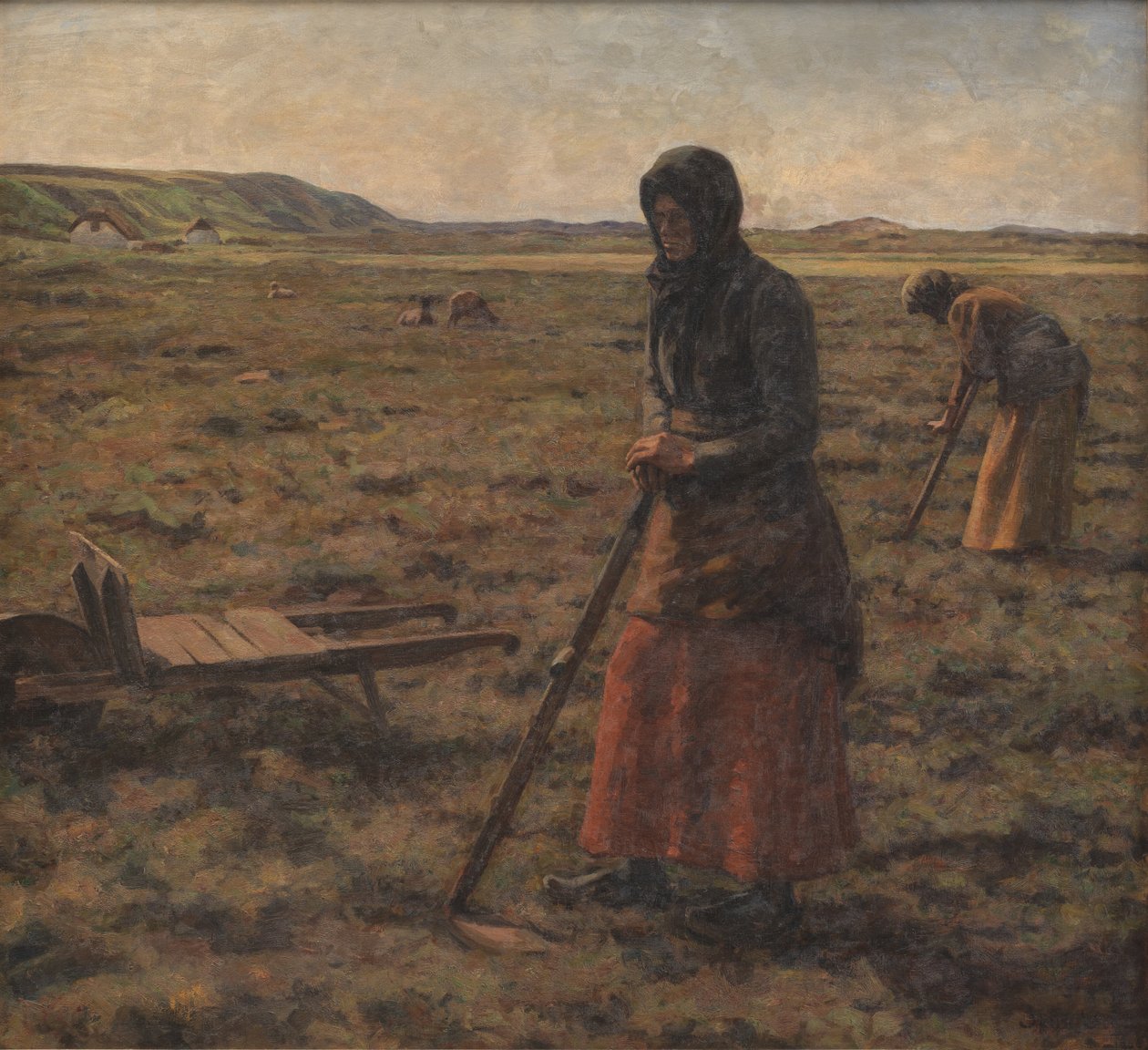 Mujeres cortando brezo de Jens Vige