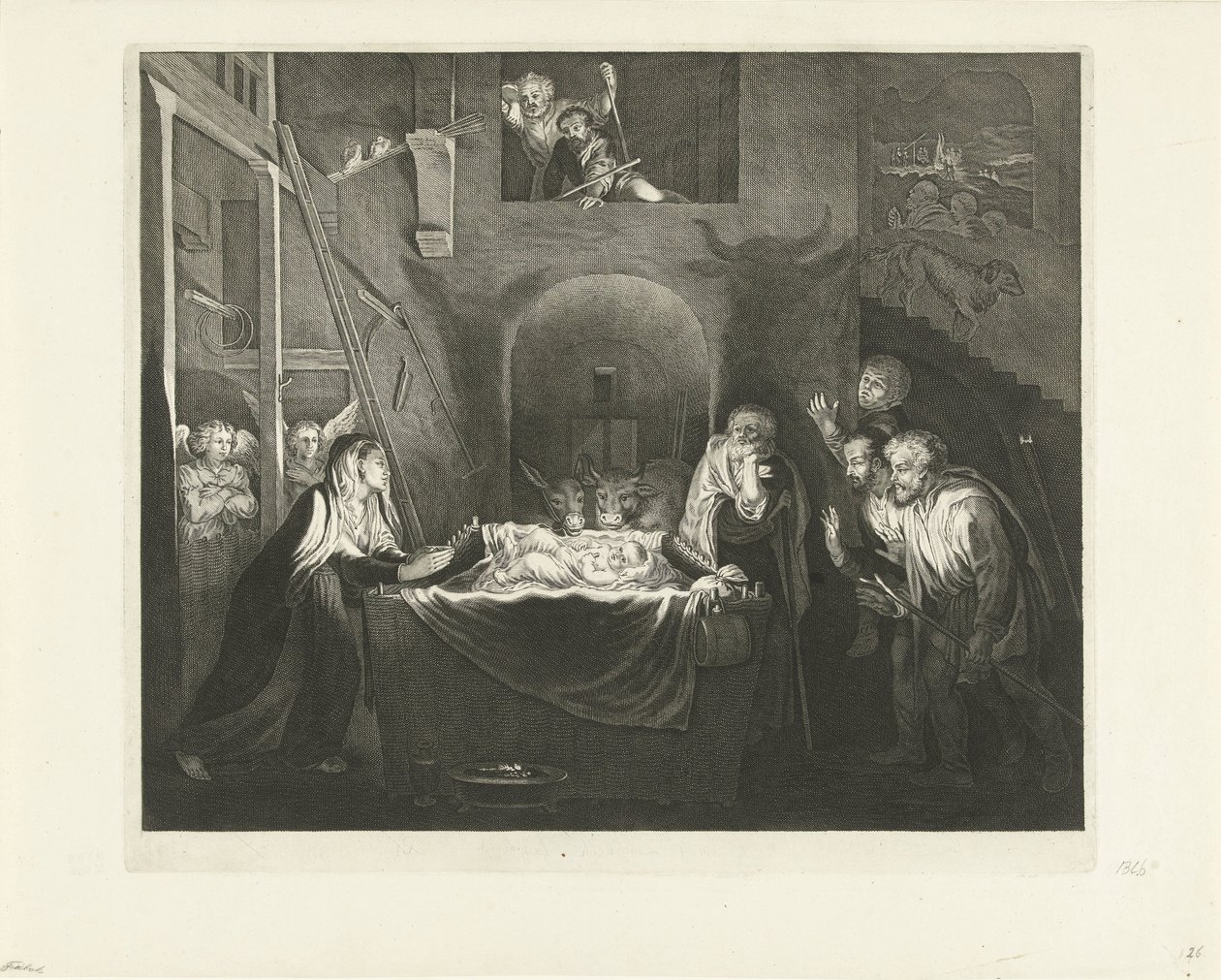 Adoración de los pastores de Jeremias Falck