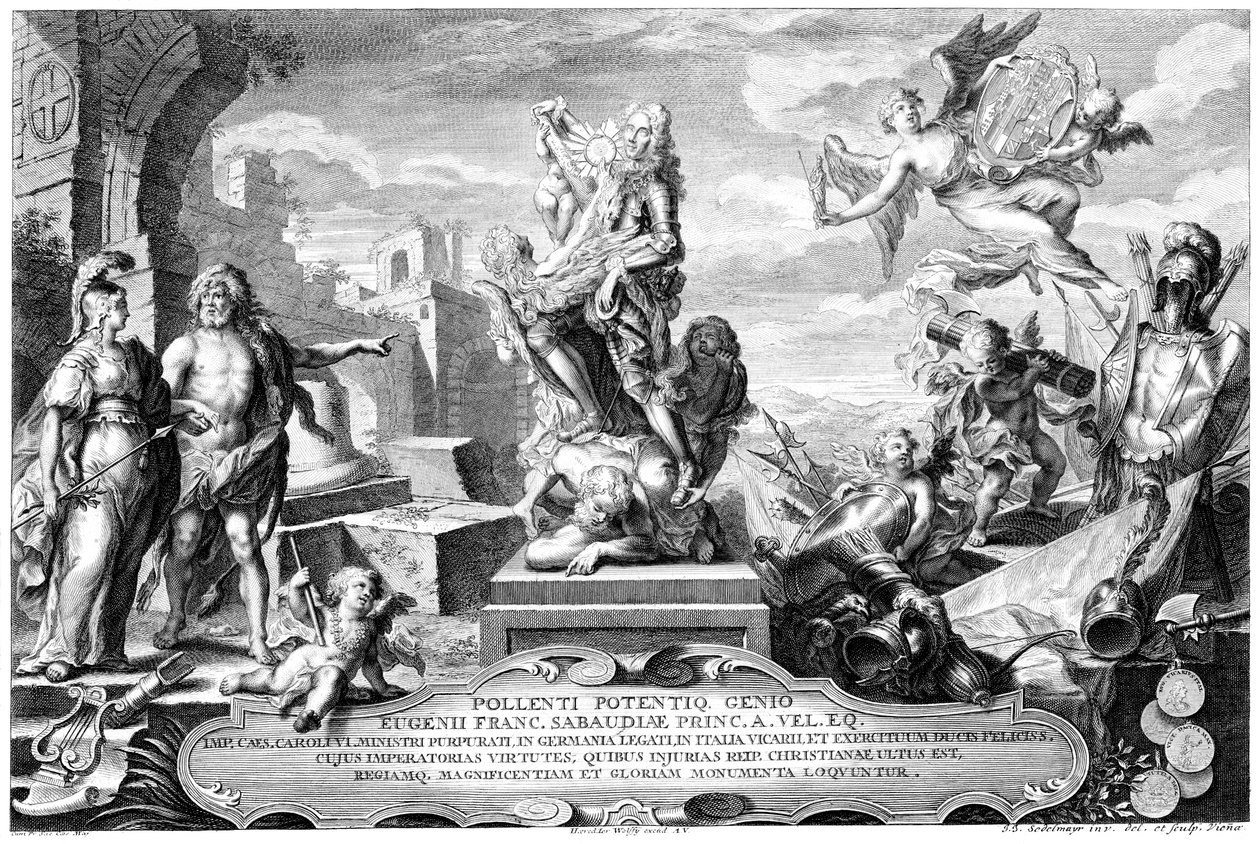 Glorificación del príncipe Eugenio de Jeremias Jakob Sedelmayr