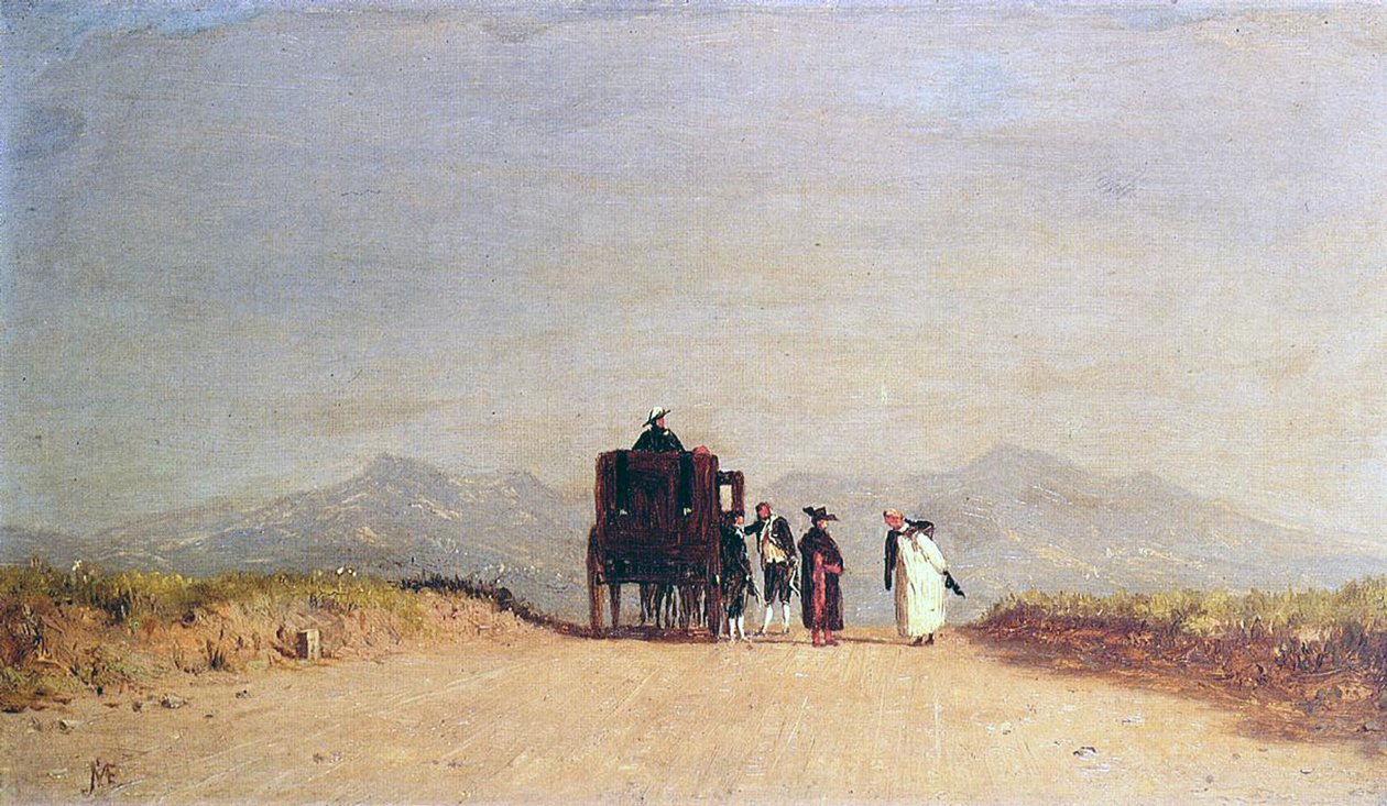 Parada de viajeros en la Campagna Romana, c.1868 de Jervis McEntee