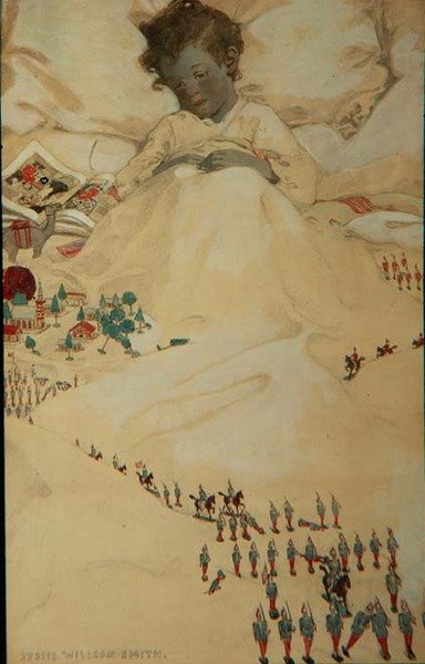 El país del contrapicado (litografía en color) de Jessie Willcox Smith