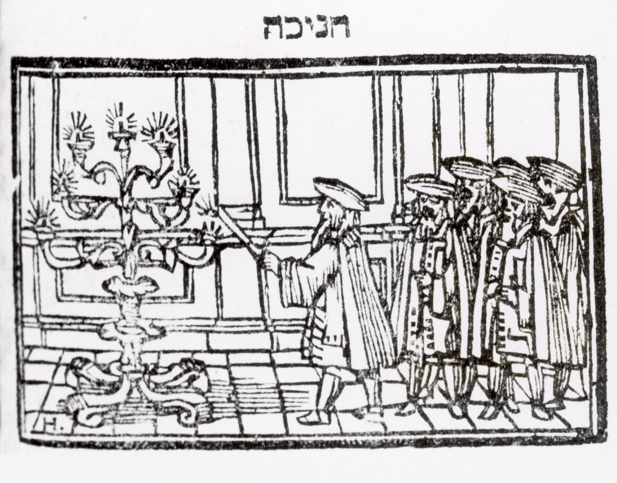 Encendiendo la Menorá de Jewish School