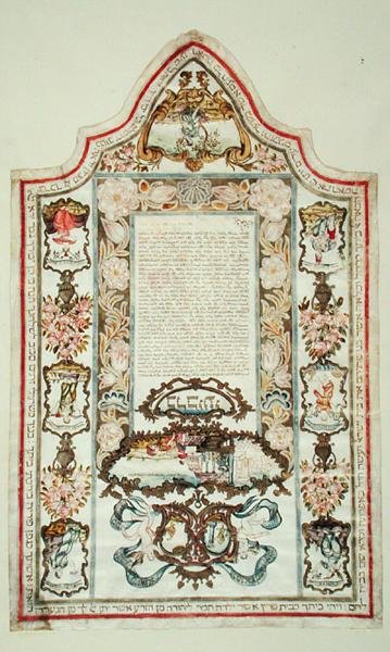 Contrato de matrimonio judío de Jewish School